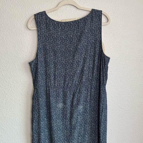 VTG Norton Womens Large Blue Dainty Floral Print Maxi Dress Cottagecore Country - Picture 8 of 11